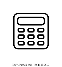 Símbolo do ícone da calculadora para aplicativos e sites. Sinal e símbolo da calculadora de contabilidade.