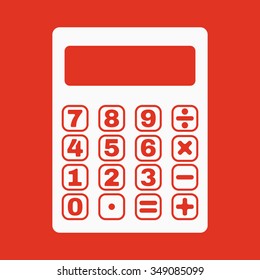 The calculator icon. Calculator symbol. Flat Vector illustration