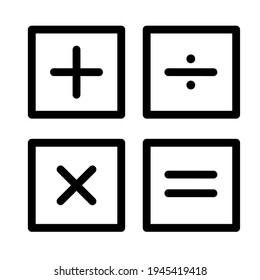 Calculator icon symbol ilustration on white bacground