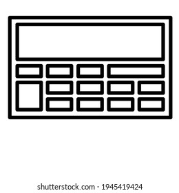 Calculator icon symbol ilustration on white bacground