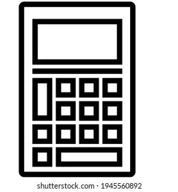 Calculator icon symbol ilustration on white bacground