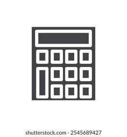 Calculator icon Symbol mark in filled style