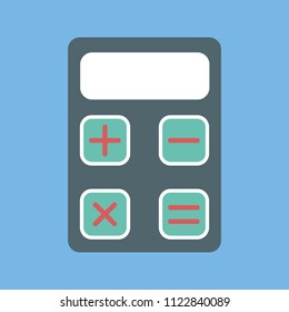 A calculator icon. The symbol of mathematical calculations. Vector image. Fully editable image.