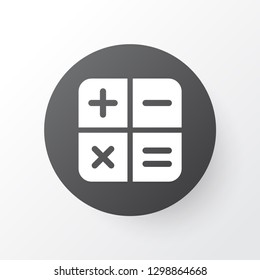 Calculator icon symbol. Premium quality isolated calculate element in trendy style.