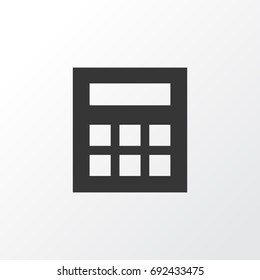 Calculator Icon Symbol. Premium Quality Isolated Calculate  Element In Trendy Style.