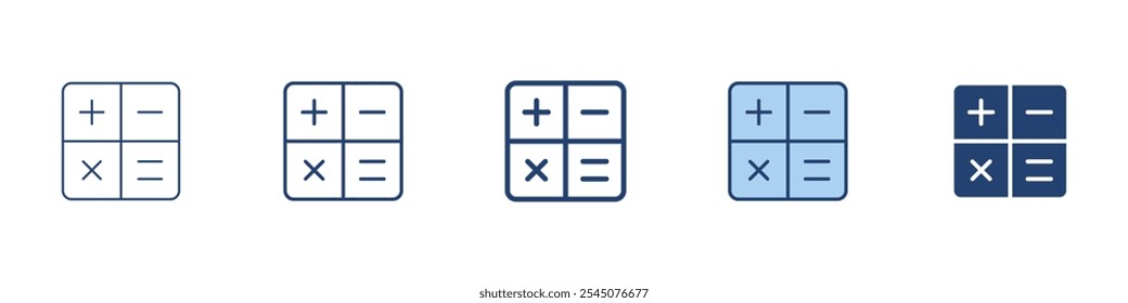 Calculator icon Symbol set collection