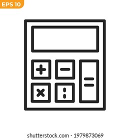 calculator icon symbol template for graphic and web design collection logo vector illustration