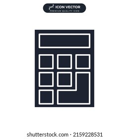 plantilla de símbolo de icono de cálculo para el logotipo de colección de diseño gráfico y web ilustración vectorial