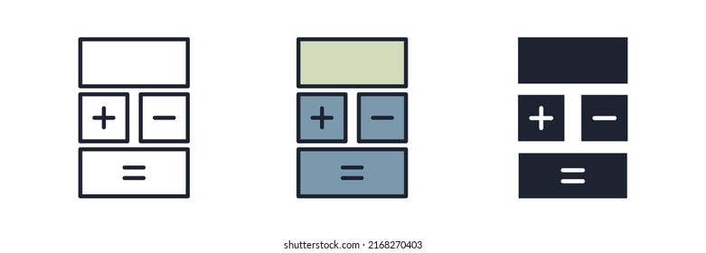 calculator icon symbol template for graphic and web design collection logo vector illustration