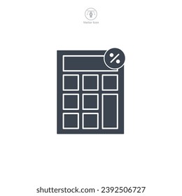 Calculator Icon symbol vector illustration isolated on white background