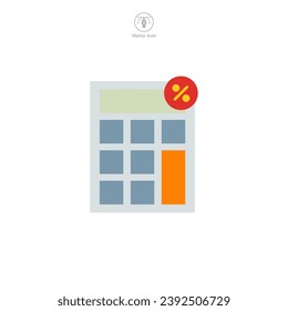 Calculator Icon symbol vector illustration isolated on white background