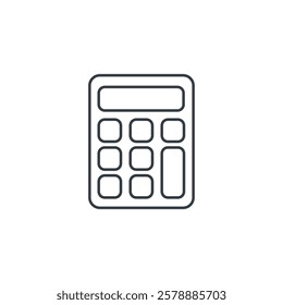Calculator icon symbol vector illustration isolated on white background