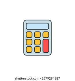 Calculator icon symbol vector illustration isolated on white background