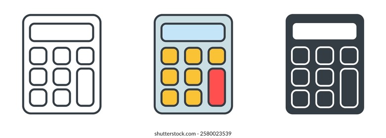 Calculator icon symbol vector illustration isolated on white background