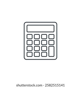 Calculator icon symbol vector illustration isolated on white background