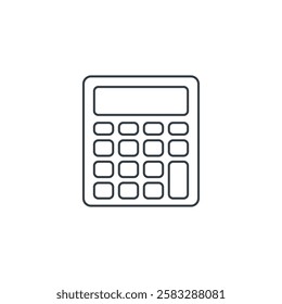 Calculator icon symbol vector illustration isolated on white background