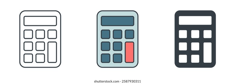 Calculator icon symbol vector illustration isolated on white background