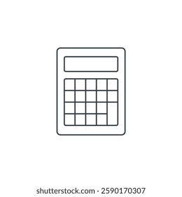 Calculator icon symbol vector illustration isolated on white background