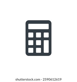 Calculator icon symbol vector illustration isolated on white background