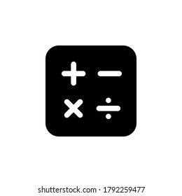 Calculator icon. Symbol vector on white background.
