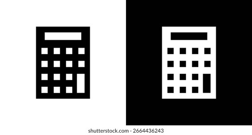 Símbolo de icono de calculadora. Icono de Vector en diseño plano de moda