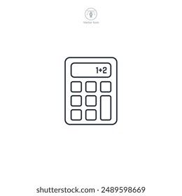 Calculator Icon theme symbol vector illustration isolated on white background