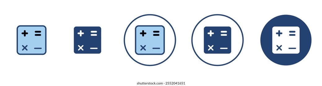 Calculator icon Thin line art isolated