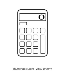 Calculator icon Thin line design