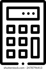 calculator icon. Thin Linear Style Design Isolated On White Background