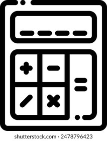 calculator icon. Thin Linear Style Design Isolated On White Background