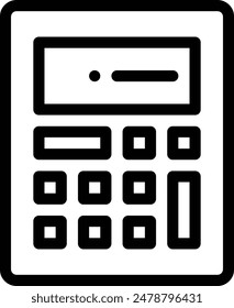 calculator icon. Thin Linear Style Design Isolated On White Background