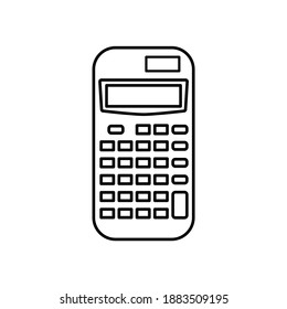 Icono de cálculo en diseño plano de moda