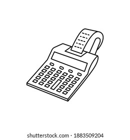 Calculator icon in trendy flat design