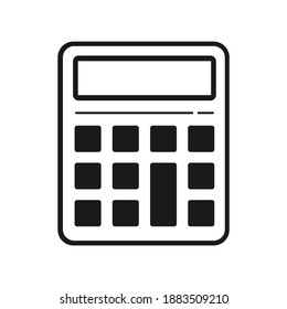 Calculator icon in trendy flat design