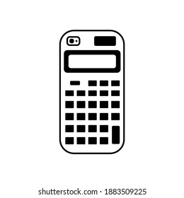 Calculator icon in trendy flat design