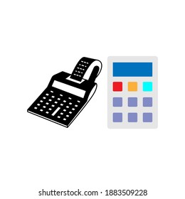 Calculator icon in trendy flat design