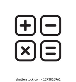 calculator icon in trendy flat style 