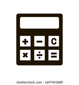 Calculator icon in trendy flat style isolated. EPS 10.