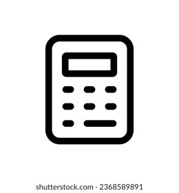Calculator icon in trendy flat style isolated on white background. Calculator silhouette symbol for your website design, logo, app, UI. Vector illustration, EPS10.