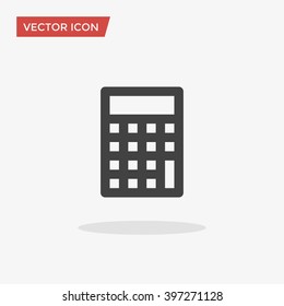 Calculator Icon in trendy flat style isolated on grey background. Mathematics symbol for your web design, logo, UI. Vector illustration, EPS10.