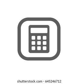 Calculator Icon in trendy flat style isolated on white background. Symbol for your web site design, logo, app, UI. Vector illustration, EPS10.