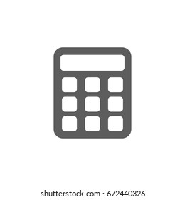 Calculator icon in trendy flat style isolated on white background. Symbol for your web site design, logo, app, UI. Vector illustration, EPS