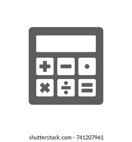 Calculator icon in trendy flat style isolated on white background. Symbol for your web site design, logo, app, UI. Vector illustration, EPS