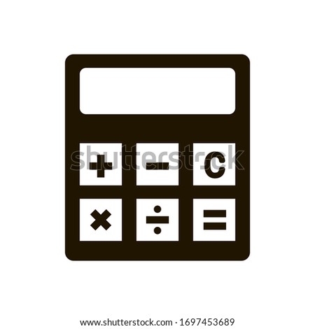 Calculator icon in trendy flat style isolated. EPS 10.