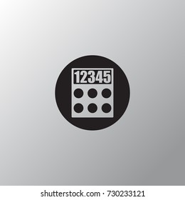 Calculator icon in trendy isolated on grey background.Vector illustration.
