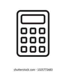 Calculator icon in trendy outline style design. Vector graphic illustration. Editable vector stroke. EPS 10