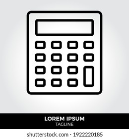 Calculator icon in trendy style isolated on grey background. Counter symbol for your web site design, logo, app, UI. Eps10 vector illustration.