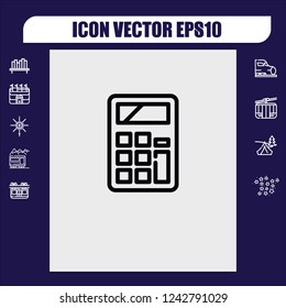 Calculator icon vector