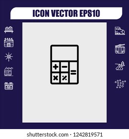 calculator icon vector