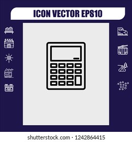 Calculator icon vector